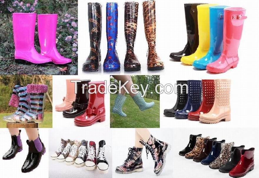 Hot sell women rain boots, Fashion Transparent ladies boots, VogueTransparent Lady boots, New Style Female rain boots