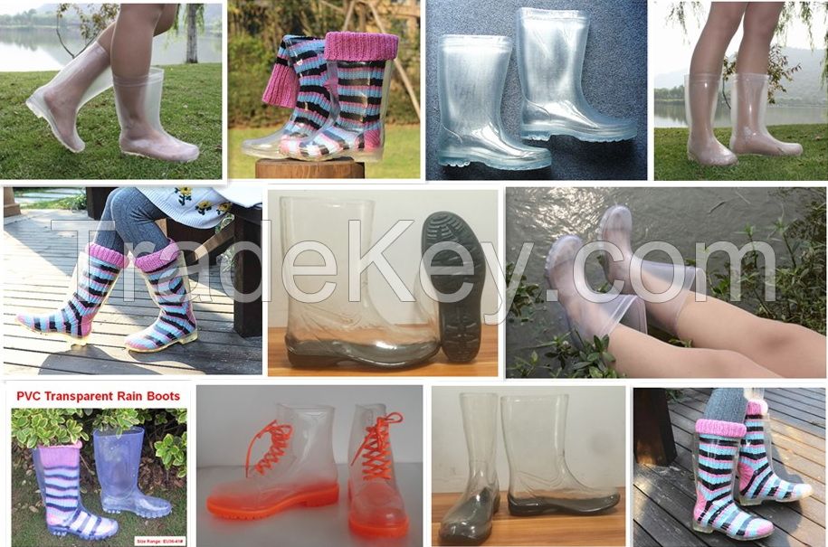 Transparent Kids PVC Rain Boots, Children Transparent Rain Boot, Kid Transparent Boot, New Fashion Child Shoe, Popular Style Children Rain Boot, High Quality Shoes