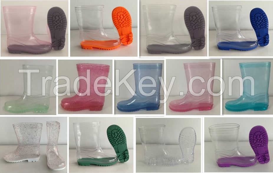 Transparent lady rain boots, New style ladies boots, Popular style rain boot, Transparent women boots, Hot sell Female rain boots, Fashion Transparent Kid rain boots