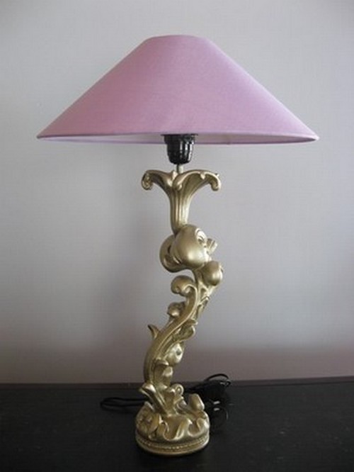 Resin electric and candle table lamp