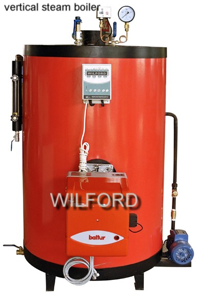 vertical gas, oil fired steam boiler 50-300kg/hr