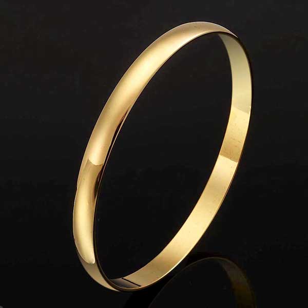 B256 -  23 Ct Gold Layered Paris Bangle (Med)