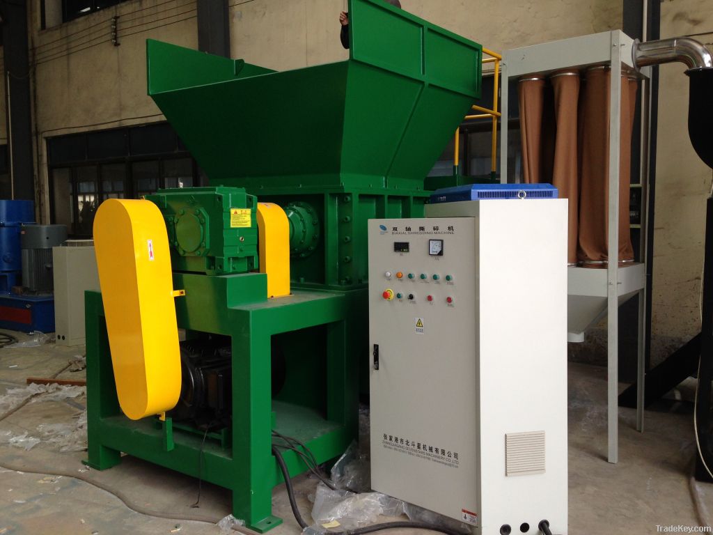 two shaft plastic bag crushing machine