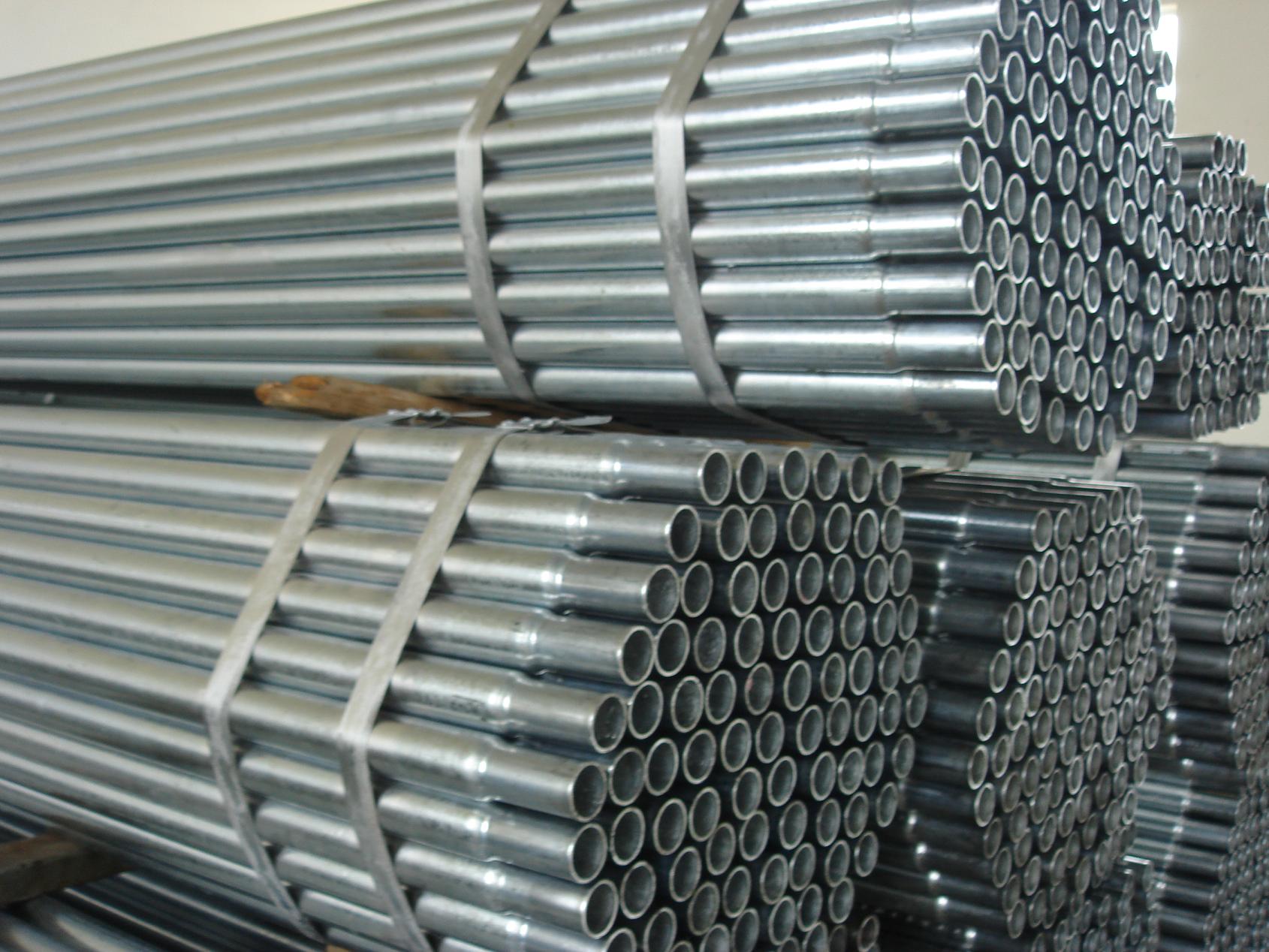Swaged steel pipe