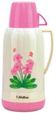 plastic vacuum flask with glass refill