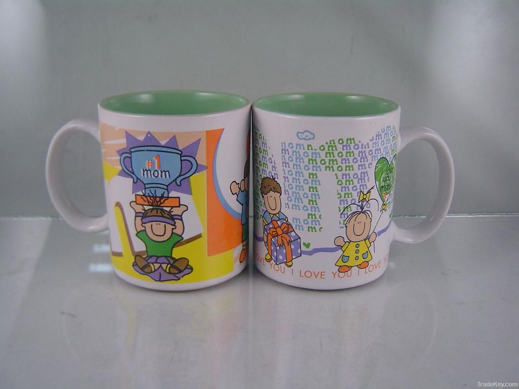 Ceramic straight mug with full printing