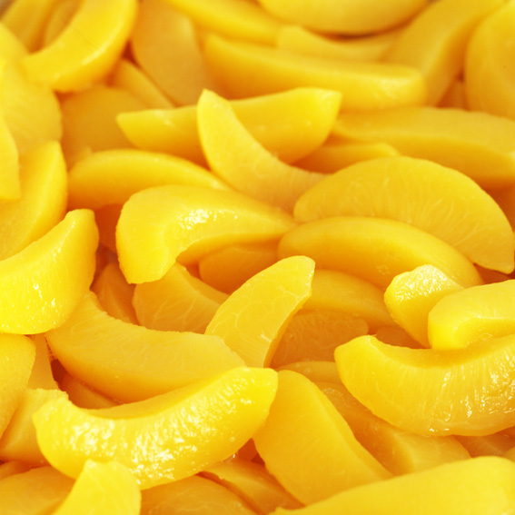 Canned yellow peach