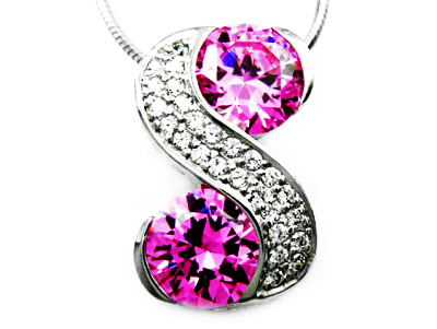 925 Sterling Silver Pendants with Cubic Zirconia