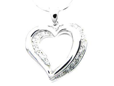925 Sterling Silver Pendant with Cubic Zirconia