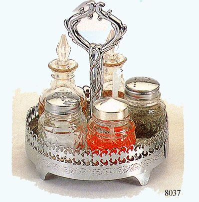 Glass Condiment Set