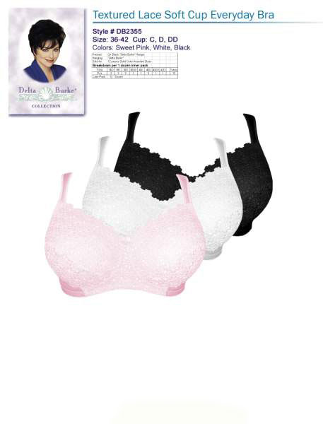 sell BRA 36D SWEET PINK Delta Burke Plus Size Lingerie