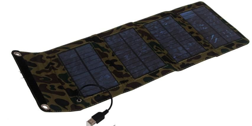 7W Solar Panel charger bag built-in Voltage Controller Module plus 10-in-1 USB Charge Cable for iPhone and other branded mobile Phones charge