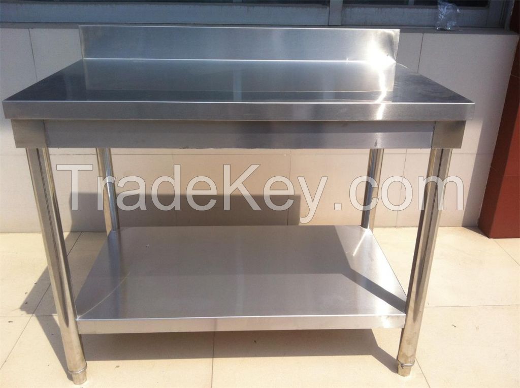 Stainless Steel Work Tables with backsplash