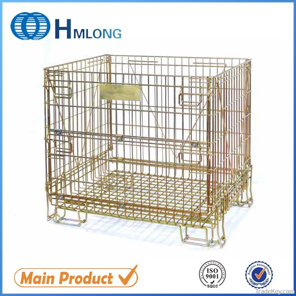 High quality welded foldable pallet storage cage rack for sale