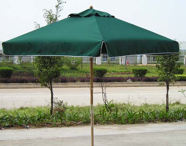 wooden umbrella