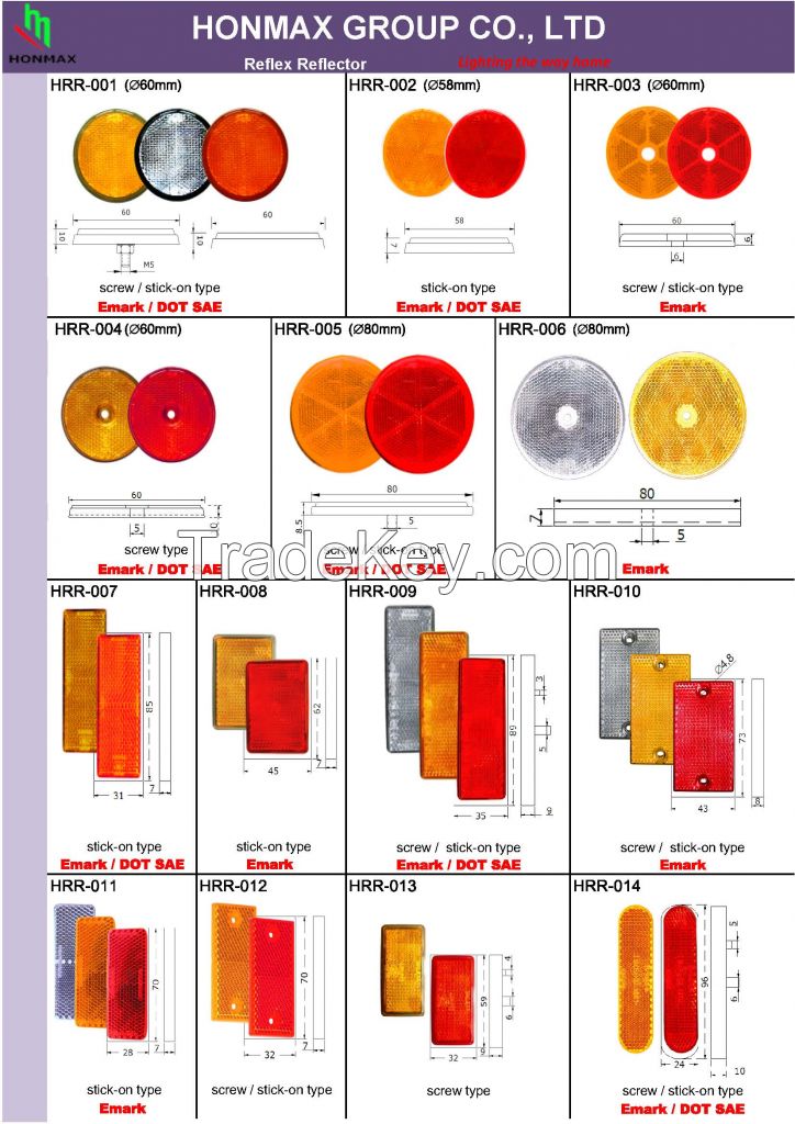 reflex reflector,prism reflector,retroreflector for vehicles