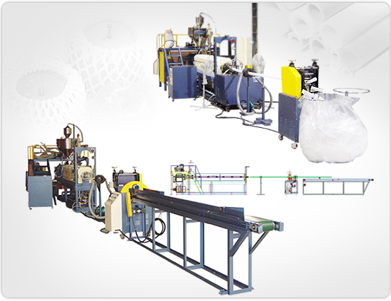 PE Foam Tube/Rod/Net Extruder