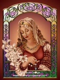 cross stitch pattern, renaissance goddess