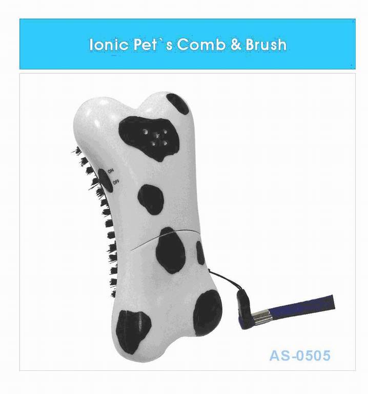 Ionic pet comb and brush