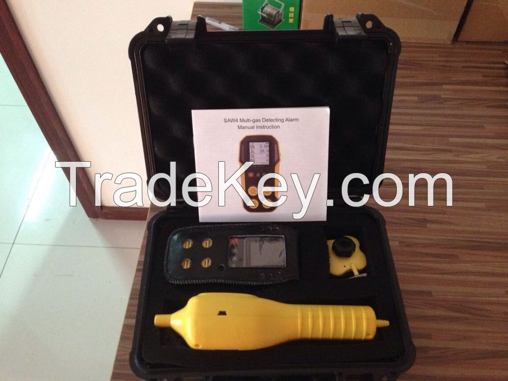 Portable Gas Detector for Toxic Multi Gases, 4 in 1 Gas Detector
