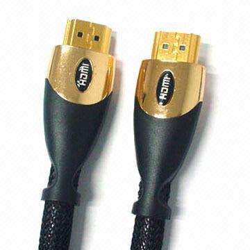 HDMI Cable with Gold-plated Connector, Suitable for HDMI monitors, A/