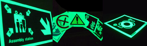 Photoluminescent Safety Sign