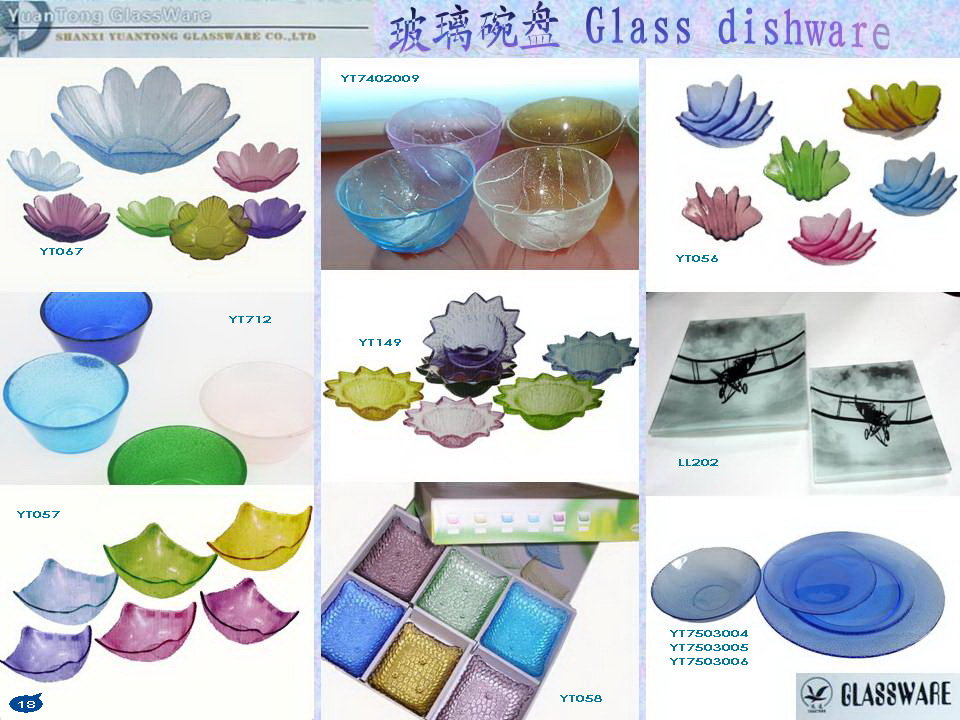 Glass Bowl, Salad Bowl, glass dishware