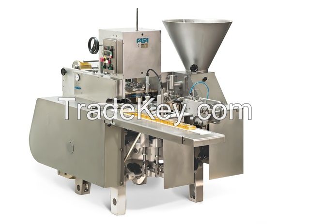 Cheese filling and wrapping machine