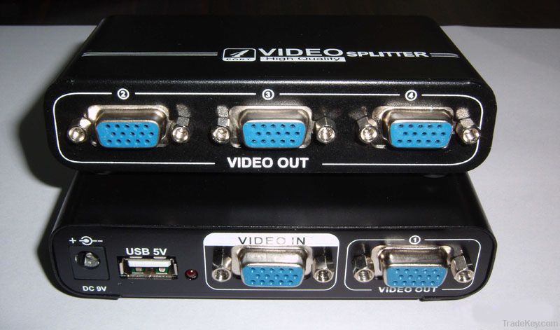 VGA splitter, video splitter, high definition, 350MHz bandwidth