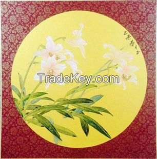 Gold card Chinese painting, Chinese ink and wash painting on hard paper for home decor