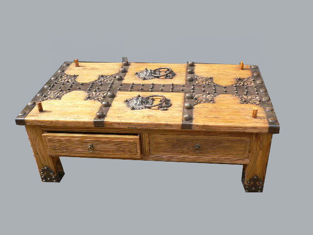 Chinese antique furniture-old trunk coffee table