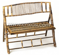 Bamboo Folding Double Bench