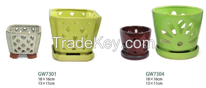 Ceramic Flower Pots & Planters, Orchid Pots, Pottery Planters