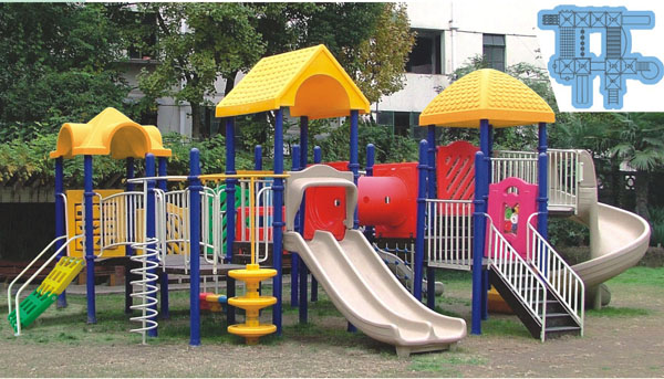 playground , outdoor playground , outdoor fitness , bench, dustbin