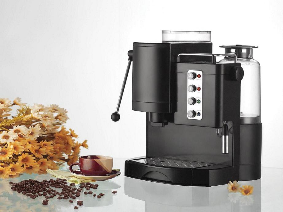 Espresso coffee machine with grinder can make coffee with pods