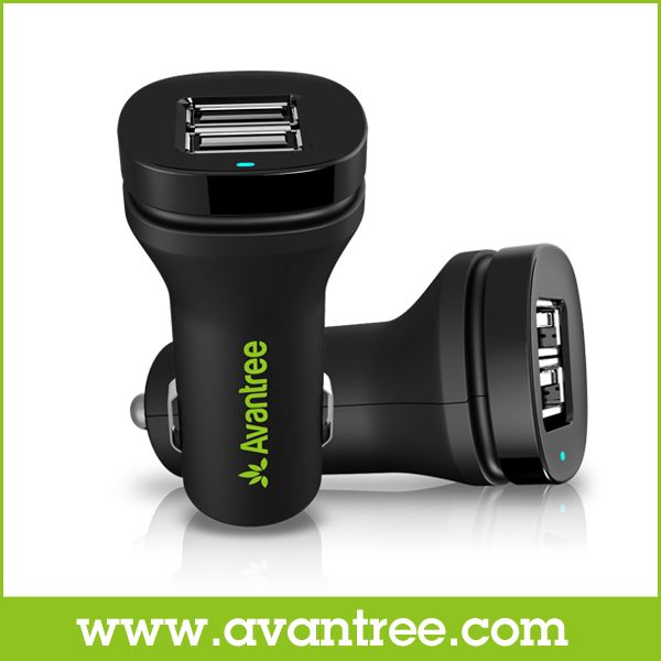 Dual usb car charger 5v 2.1a for tablet and smartphone