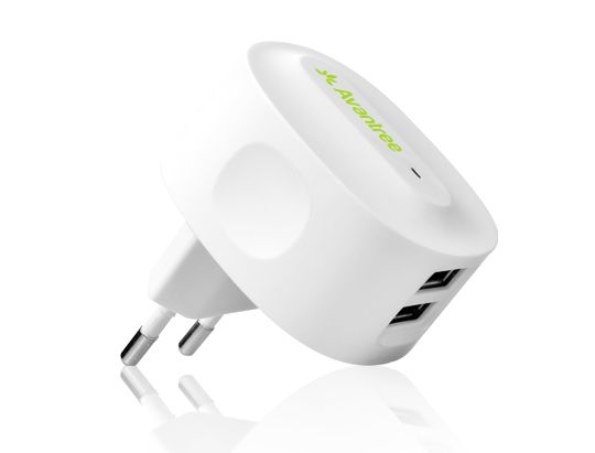 Double usb wall charger for tablet and smartphone