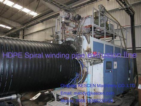 HDPE large diameter hollow wall spiral wound pipe extrusion machine