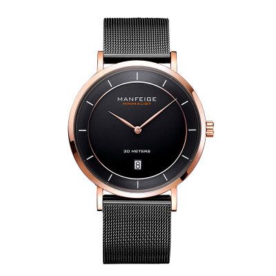 Fashion Luxury Watches Men Stainless Steel Mesh Band Quartz Sport Watch Chronograph Men's Wrist Watches Clock