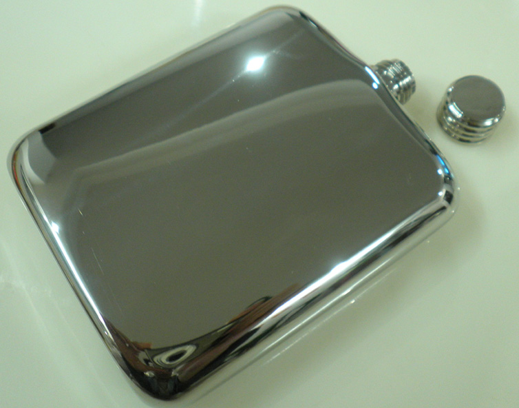 6 oz Stainless steel hip flask