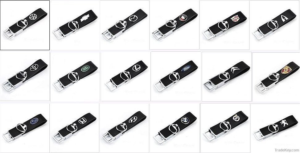 NEW Leather Car Auto LOGO Emblem KEYRING /KeyFob KeyChain Fashion Gift