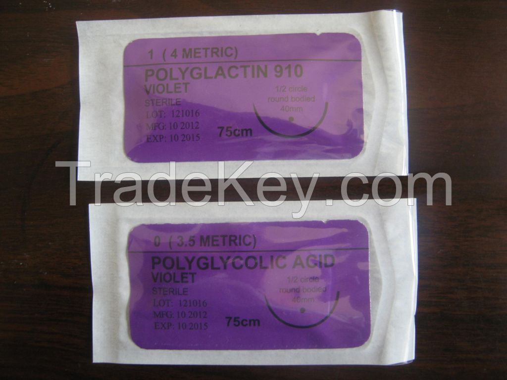 vicryl PGLA 910 suture PGA sutures with needle