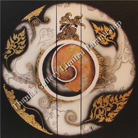 Circle Shaped Oil Paintings