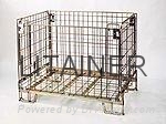 wire mesh container, wire container, roll container