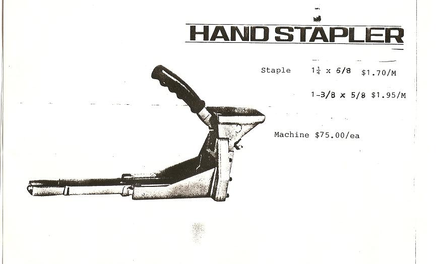 Carton Stapler, Manual