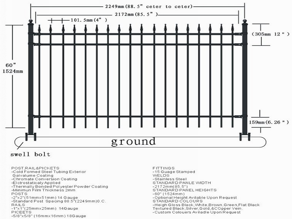 aluminum/steel fence, balustrade