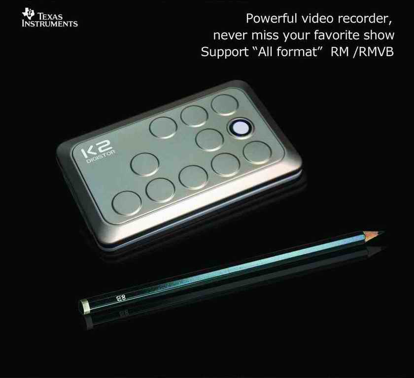 2.5&quot; HDD media Player &amp; recorder, RM RMVB, Support HDD up to 500GB