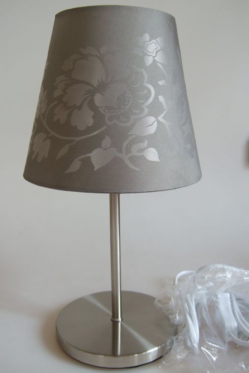 lamp with satin-effect shade