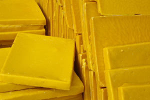 Yellow Beeswax Refined Slab: