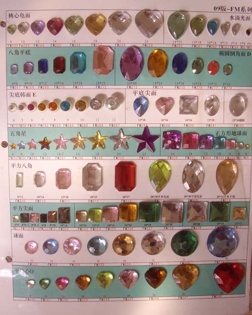 Acrylic stones 100% Taiwan acrylic jewelry accessory